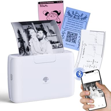 Phomemo M04S 110mm Mini Impresora térmica Portátil - Impresora térmica Bluetooth, admite Ancho de impresión de 53/80/110 mm, 300dpi, Compatible con iOS y Android, para Documentos, Notas, Pegatinas