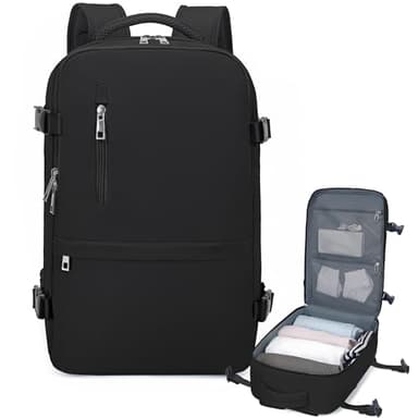 Xkdoai Mochila Viaje Cabina Avion 40x20x25 Mochila para Ryanair 40x20x25, Mochila Cabina Bajo Asiento Bolsa de Viaje Impermeable Equipaje de Mano con Hebilla de Pecho y Bolsa Antirrobo