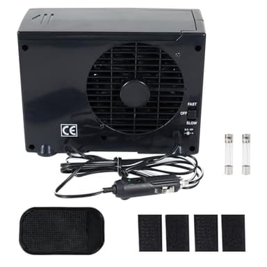 MACHSWON Refrigerador de aire acondicionado de coche de 12 V portátil mini – Refrigeración de aire personal universal para coche, potente ventilador, fácil de instalar, ahorro de energía