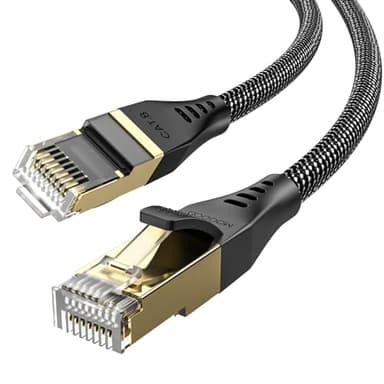 MOGOOD Cat 8 cable Ethernet, 2M plana gigabit RJ45 cable LAN de alto rendimiento, 40Gbps 20000MHz cable de red, compatible con extensores WiFI, PC/Latpot, Xbox, routers, consolas de juegos