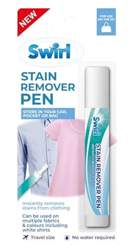 Swirl - Lápiz quitamanchas para la colada, removedor de manchas líquido instantáneo, bolígrafo de viaje de 10 ml