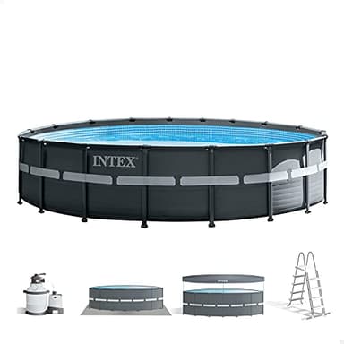 Intex Piscina elevada redonda Ultra XTR Frame 549x132 cm con depuradora (55217)