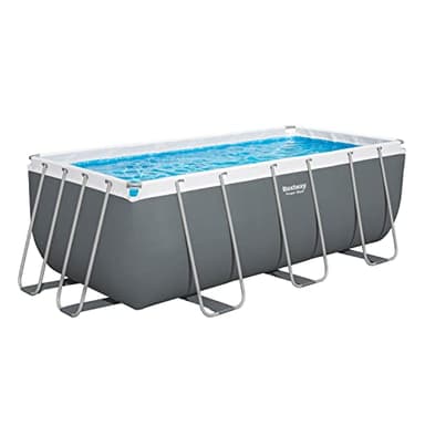 BESTWAY Piscina Desmontable Tubular Power Steel 412x201x122 cm, Gris Oscuro