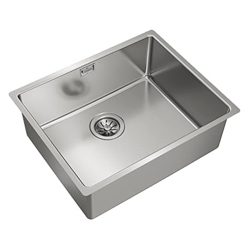 TEKA Fregadero Bajo Encimera 1 Seno 50cm, Profundidad de 20 cm, Cubeta con SilentSmart, Fregadero Acero Inoxidable, Fácil Instalación, Modelo Be Linea RS15 50.40