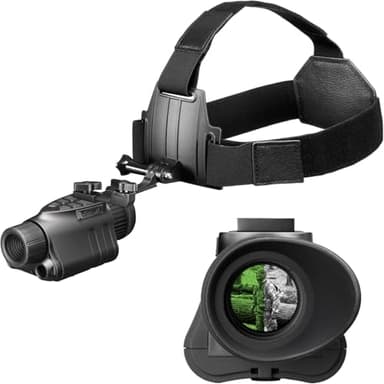 Nightfox Prowl - Monocular de visión nocturna Nightfox Prowl, montaje en cabeza o casco, 1 aumento NVG, grabación de video de 1080p, infrarrojo sigiloso de 940 nm IR, NOD digitales tácticos para