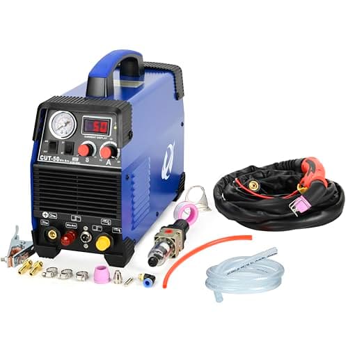 Cortador de plasma, 50 amperios, voltaje de arco piloto no táctil, 220 V, máquina de corte de plasma digital, inversor de CC, equipo de corte de plasma IGBT CUT-50, para principiantes DIY