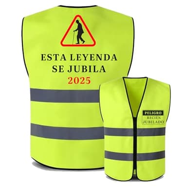 jenich Regalo Hombre Jubilación Esta Leyenda se Jubila 2025 Chaleco Reflectante per Despedida de Trabajo Accesorios Adornos per Festa de Jubilacion