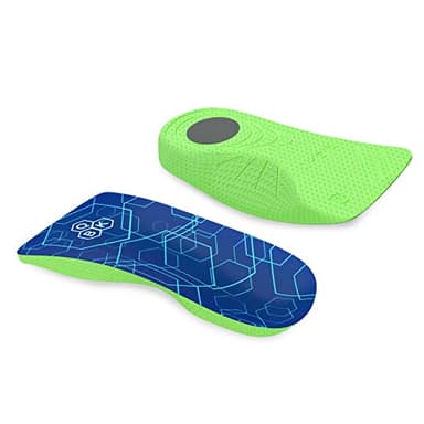 Plantillas Metatarsalgia, QBK Plantillas Pies Planos, Prevención Tendinitis, Pies Planos, Metatarsalgias, Espinas Calcáneas. Plantillas 3/4 de Longitud Delgadas para Hombre y Mujer S