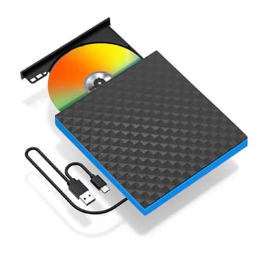 XIAOXIN Grabadora DVD Externa USB 3.0 y Type-C, Ultra Delgado CD/DVD +/-RW Drive, Lector DVD Externo para PC, Laptop, MacBook Pro/Air, Windows 11/10/8/7/XP/Vista/Linux/Mac OS