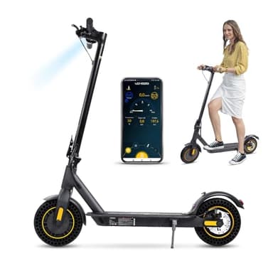 10” Patinete Eléctrico Adultos 350W Motor Potente Pantalla LCD Autonomía hasta 25-30Km Neumáticos Sólido Sistema de Doble Freno Plegable Aleación de Patinete Electrico Capacidad de Carga 120Kg