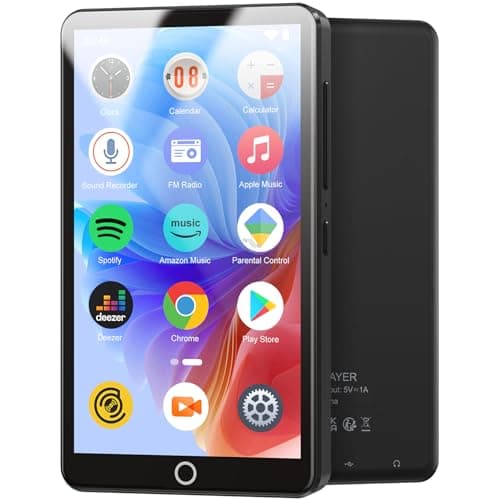 joliker Reproductor MP3 con Spotify, 80GB MP3 Player with Bluetooth and WLAN, 4,02'' 1080P Pantalla Táctil Reproductor con Cámara, MP3 Android Portátil with Amazon Music, Audible, Deezer, Play Store
