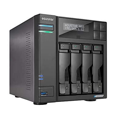 Asustor Lockerstor 4 Gen2 - AS6704T | NAS de 4 Bahías, CPU de Cuatro Núcleos a 2.0 GHz, 4 Ranuras M.2 NVMe (PCIe 3.0), 2,5GbE Dual (Sin Discos)