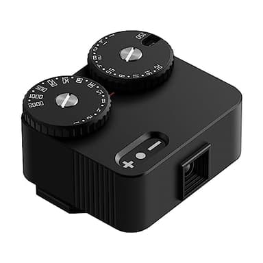 TTArtisan Medidor de luz II Generación Upgrade Dos Diales Medidor de luz para fotografía con Soporte de Zapata fría Compatible con Varias cámaras (Aluminio Negro)