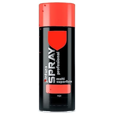 various Pintura Spray Rojo Vivo 400 ml Adecuado para las Superficies de Metal, Madera y Plástico Pack de 1 Unidad
