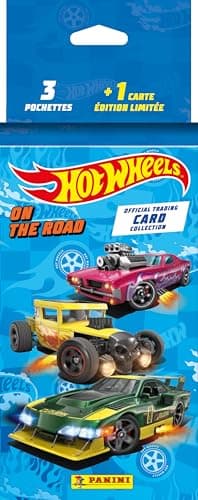 Panini Hot Wheels Trading Cards Blister 3 Fundas + 1 Tarjeta de edición Limitada, 005146KBF3