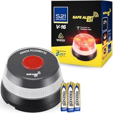 S21 Señalización Pack V-16 Pack BALIZA V-16, Acrilonitrilo butadieno estireno (ABS), 1 Unidad