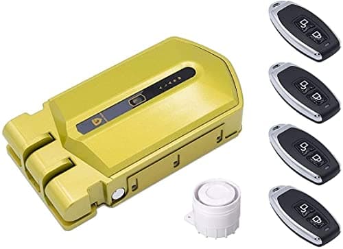 Cerradura Invisible inteligente con alarma - Golden Shield Alarm 120db 4 mandos incopiables, con detección anticipada (Cuando fuercen la puerta antes de que la abran la alarma saltará)