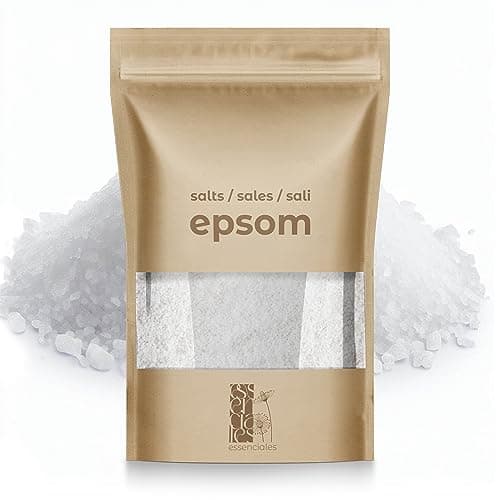 Essenciales Sales de Epsom 500g - Sulfato de Magnesio Desintoxica y Revitaliza. La Sal de Higuera mejora tu bienestar de forma natural