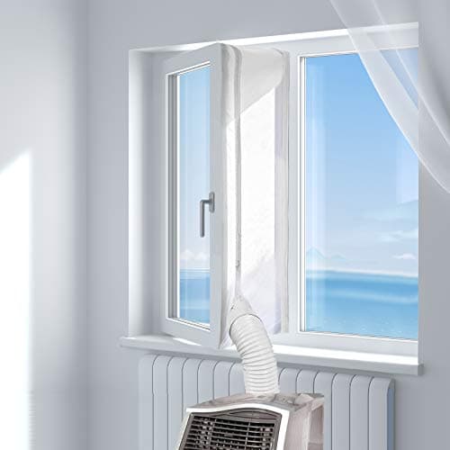 HOOMEE Cubierta Aislante Universal de Ventanas para Aire Acondicionado Portátil y Secadora (400 CM)- Apto para Todos los Aparatos de Aire Acondicionado Portátiles, Fácil de Instalar