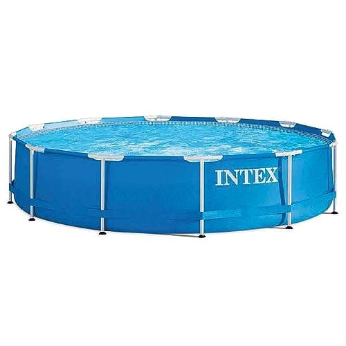 Intex piscina con estructura metalica tubular redonda (ø) 3.66 x (h) 0.76m, Color Azul