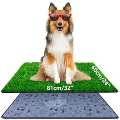 Alckijy Inodoro para perros con césped artificial, inodoro para perros de alta permeabilidad, con lavable y reutilizable, para interior y exterior