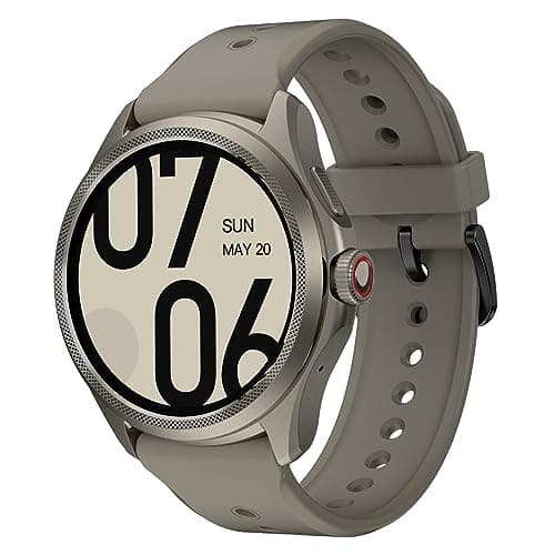 Ticwatch Pro 5 Sandstone Android Smartwatch, Snapdragon W5+ Gen 1 Wear OS Smartwatch, 80 Horas de duración de la batería, GPS Incorporado, brújula 5ATM, NFC No es Compatible con iPhone