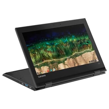 Lenovo Chromebook (2nd Gen) - Ordenador Portátil 11.6" FHD Táctil y Convertible (Intel CELERON N4120, 4GB RAM, Integrated Intel UHD Graphics 600, Chrome OS) Black - Teclado QWERTY Español