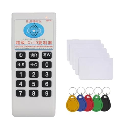 Eighosee Lector y Grabador de Tarjetas RFID NFC IC + Duplicador de Tarjetas/Llaveros 5XUID 125Khz-13,56MHZ Lector de Tarjetas Inteligentes RFID Duplicador de Identificación IC