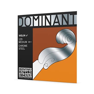 Thomastik Cuerda suelta para 4/4 violín Dominant - cuerda Mi acero cromo, mediana, bola