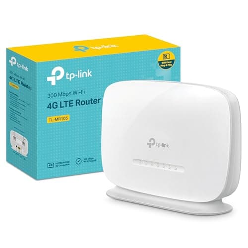[2024 Nuevo] TP-Link TL-MR105| Router 4G LTE (Cat 4), Router 3G/4G Velocidad de Red hasta 300Mpbs, MicroSim, Puerto Ethernet LAN/WAN, Antena Desmontable, Plug&Play
