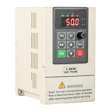 Jadeshay Variador de Frecuencia, 1.5KW 220V VFD Inversor Convertidor de Frecuencia Ajustable Variador de Frecuencia Monofásico a Trifásico para Control de Velocidad del Motor
