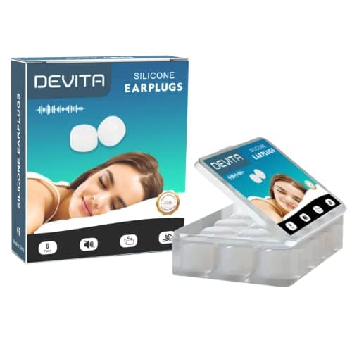 12 Tapones Oidos Ruido Dormir de Silicona. Cancelación de Ruidos 27dB. Para Dormir, nadar, estudiar, antironquidos. eBook incluido 10 Consejos para Dormir Bien