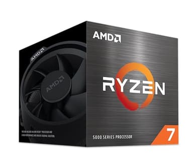 AMD Ryzen 7 5700 Procesador (8 núcleos/16 Threads, 65W TDP, Socket AM4, 20MB Caché, Reloj de aumento máx. hasta Up to 4.6 GHz, con ventilador Wraith Spire)