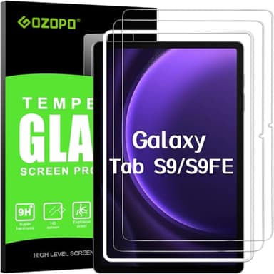 GOZOPO Protector de Pantalla Para Samsung Galaxy Tab S9 11 pulgadas y Galaxy Tab S9 FE 10,9 Pulgadas, con Marco de Instalación Vidrio Templado