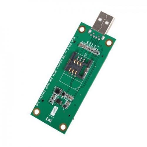 cablecc Tarjeta adaptadora Mini PCI-E a puerto USB de 52 pines con módulo de ranura SIM, herramientas de prueba LTE