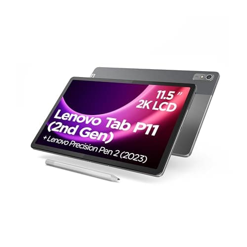 Lenovo Tableta Tab P11 (2ª generación), Pantalla táctil 2K de 11,5 Pulgadas, MediaTek Helio G99, 4 GB de RAM, Memoria de 128 GB, Android 13, Gris, Incluye Precision Pen 2