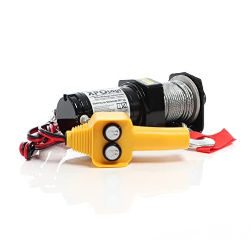 XPOtool Cabrestante eléctrico 907kg polipasto 12V cuerda de acero motor 1 CV vehículo remolque cable