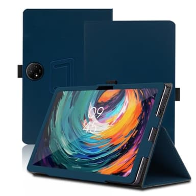 Funda para TCL Nxtpaper 14 Pro 14 Pulgadas, TCL Nxtpaper 14 Pro Tablet Funda, Funda Protectora Plegable con Soporte para Lápiz y Correa para la Muñeca, Protección Total. (Azul)