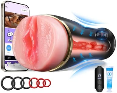 Masturbador Hombre Automatico Juguetes Sexuales-7.5' Profundo Insertable Masturbador Masculino Con App Control, Vagina 3D Masturbádores Masculino Real Con 12 Modos De Vibración Estimulación Del Pene