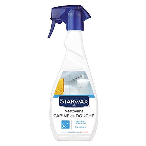 STARWAX – Limpiador antical para cabina de ducha – Producto de mantenimiento multicanal – Limpia, elimina la piedra caliza y hace brillar – Uso diario – Fabricado en Francia – Spray 500 ml