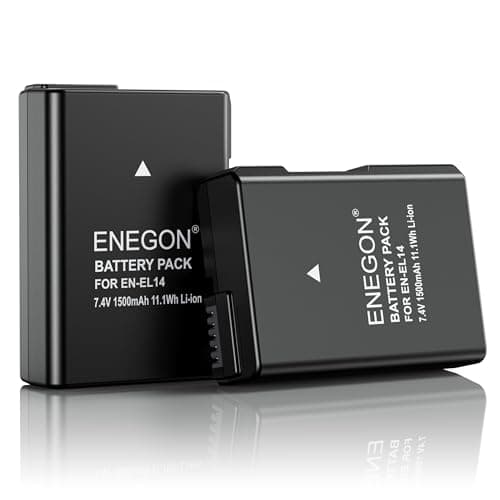 ENEGON EN-EL14 Rechargeable Li-Ion Batería para Nikon en-el14/el14a D5600 D5100 D5200 D5300 D5500 D3100 D3200 D3300 D3400 D3500 Coolpix P7000 P7100 P7200 P7700 P7800 Digital Camera