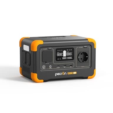 Estación eléctrica portátil PECRON E300LFP,288Wh LiFePO4 Batería de repuesto,1 salida CA 600W,Generador eléctrico solar para camping/casa/coche