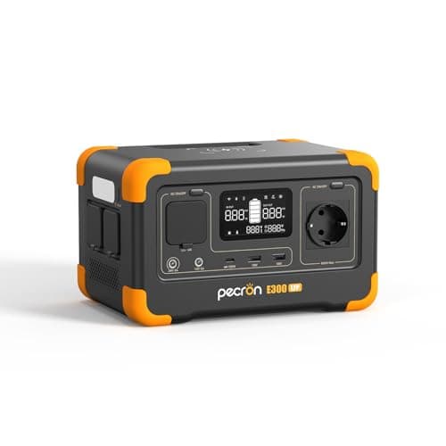 Estación eléctrica portátil PECRON E300LFP,288Wh LiFePO4 Batería de repuesto,1 salida CA 600W,Generador eléctrico solar para camping/casa/coche