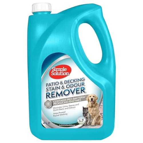 90453-2p Simple Solution patio y removedor de manchas y olores para mascotas, 4 L