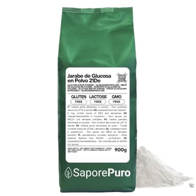 SaporePuro Jarabe de glucosa en polvo 900 gr - Ideal para helados, sorbetes y postres