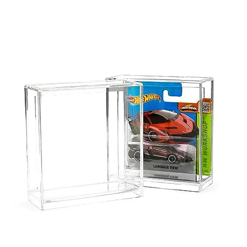 Friki Monkey Vitrina Acrílica para Hot Wheels, Expositor Hot Wheels Acrílico, Hot Wheels Escala 1:64, Diseñado para Hot Wheels Carta Corta edición Europea. (Short Card) (1 Unidad)