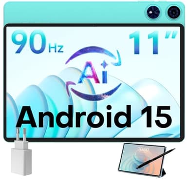 TECLAST P50AI Tablet Android 15 con IA |Tablet 11 Pulgadas 16GB+128GB |Octa-Core 2.0GHz + 7000mAh |WiFi 6 + BT5.4 |Funda + Lápiz Incluidos |Modo PC |Cámaras 5MP+13MP + GMS |Estudiantes/Oficina |2025