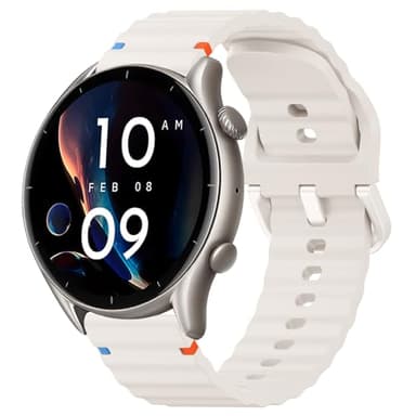 Tobfit Correa para Amazfit GTR 3 / GTR 4 / GTR 3 Pro/GTR 2 / Balance para Mujer Hombre, Correas de Silicona Ondulada,Pulseras de Repuesto Deporte Impermeable para Amazfit GTR 47mm, Luz de Estrellas