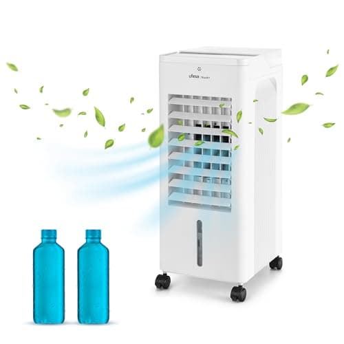 Ufesa CL6040 Climatizador Evaporativo, 65W, Función Fría, Ionizado y Ventilador, 3 Velocidades, 3 Modos, Panel Táctil, Depósito de 5L, Temporizador 12h, Filtro Lavable, Mando a Distancia