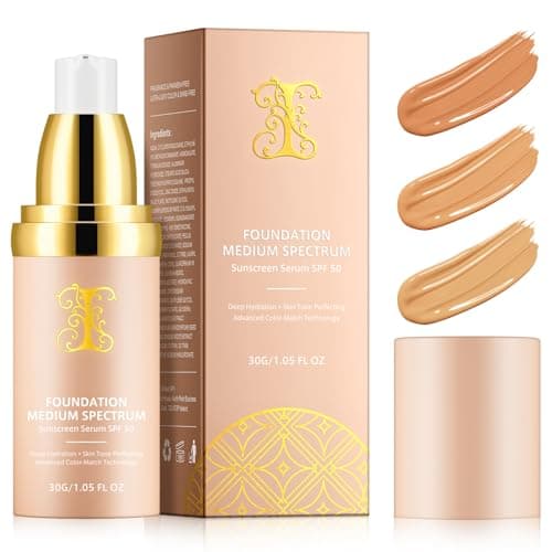 Base de maquillaje que cambia de color,30ml 4 en 1 SPF50 Sunscreen Serum,Cobertura natural impecable Hidratación de larga duración Para corrector antienvejecimiento Hidratación,24hr Hydration